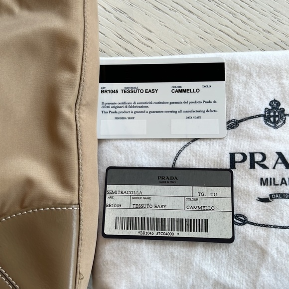 PRADA Tessuto Easy Cammello Nylon and Leather Tote Y2K Vintage - Picture 12 of 12